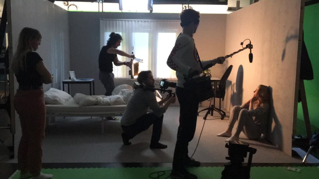 On set with Locked In - directed by Sophie Mason